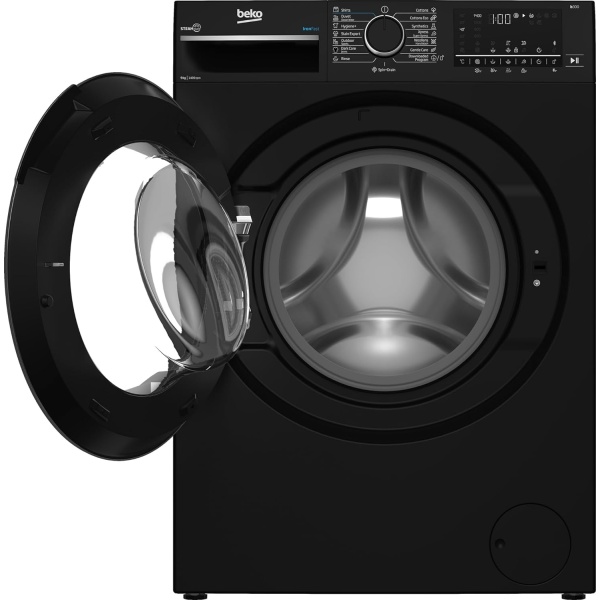 BEKO WASHING MACHINE FULL AUTOMATIC DIGITAL 9 KG 1400 RPM STEAM BLACK B3WFU50940BCI - Image 2