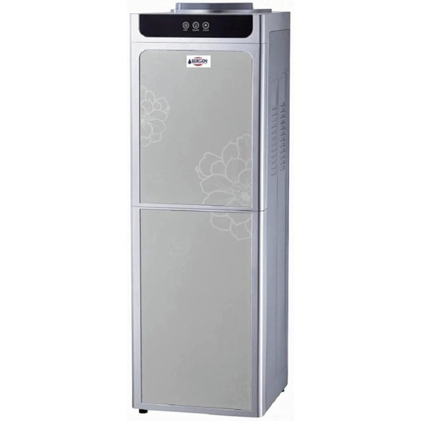 BERGEN 2 Tabs Water Cooler - Hot & Cold - With Fridge And Freezer - Stainless Steel Inner Tank - BYB87 Silver