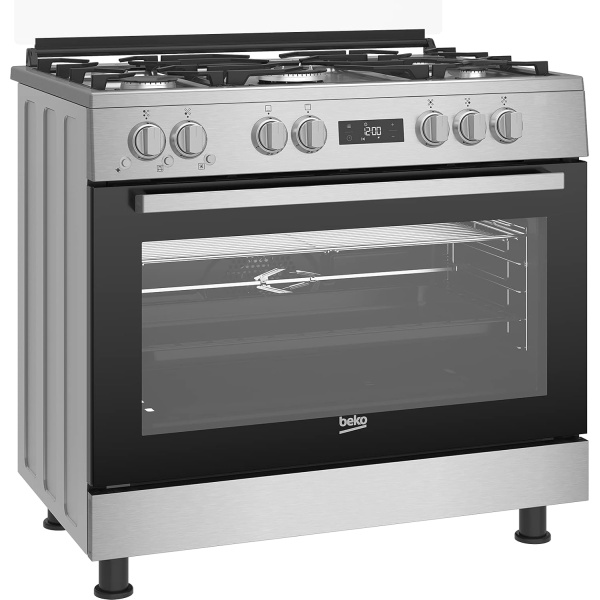 Beko 5 Burners - Full Safety - 90cm Stainless - 2 Cooking Fan - GGR 15325 FX NS - Image 2