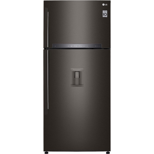 ثلاجه ال جى نوفروست، 500 لتر، بموتور انفرتر ، اسود - GN-F722HXHL