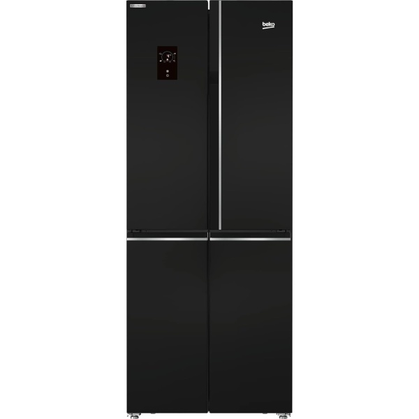 BEKO REFRIGERATOR SIDE BY SIDE 450 LITER NO FROST 4 DOORS DIGITAL BLACK GNE480E20ZBH