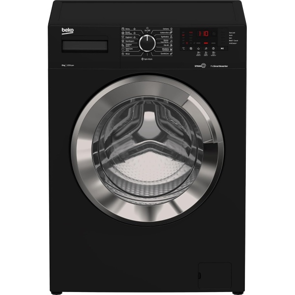 BEKO WASHING MACHINE FULL AUTOMATIC 8 KG 1200 RPM INVERTER BLACK WTV 8612 XBCI
