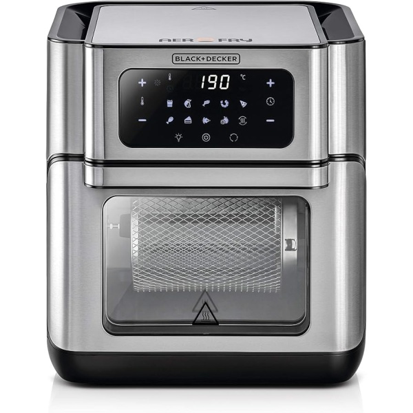 Black+Decker Digital Air Fryer Oven 12L Silver Aof100-B5-2 YEARS WARRANTY