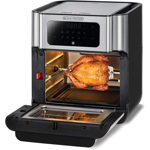 Black+Decker Digital Air Fryer Oven 12L Silver Aof100-B5-2 YEARS WARRANTY - Image 4