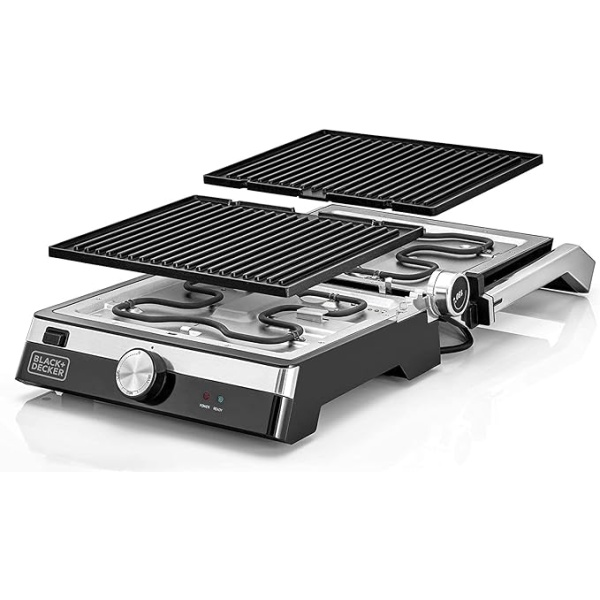 Black & Decker Electric Grill, 2000 Watt,Black + Silver - CG2000-2 YEARS WARRANTY - Image 3