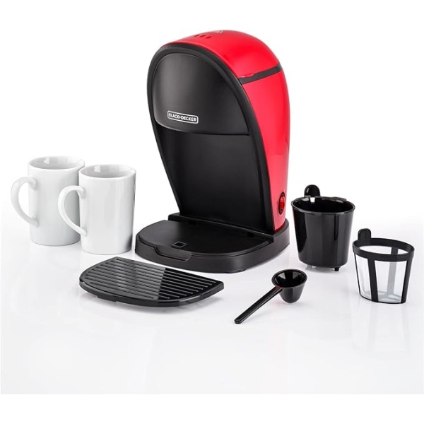 Black & Decker 450w 2 cups coffee maker machine 250ml water tank capacity with two mugs for drip and espresso DCM48-2 YEARS WARRANTY - Image 4