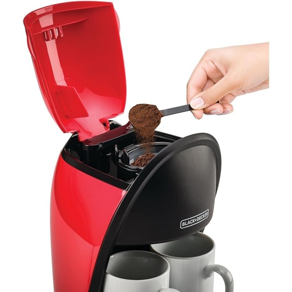 Black & Decker 450w 2 cups coffee maker machine 250ml water tank capacity with two mugs for drip and espresso DCM48-2 YEARS WARRANTY - Image 3