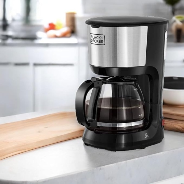 ⁦بلاك اند ديكر ماكينة تحضير قهوة مع دورق زجاجDCM750S، اسود - 750 وات⁩ - الصورة ⁦3⁩