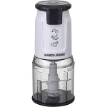 Black & Decker 500W 500ml Vertical Dual Blade Chopper with Extra Jar, White - FC300-B5- 2 YEARS WARRANTY