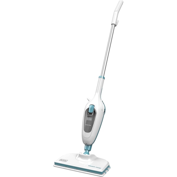 Black + Decker Steam Mop Cleaner, 1300 Watt, White/Blue - FSM13E1- 2 YEARS WARRANTY