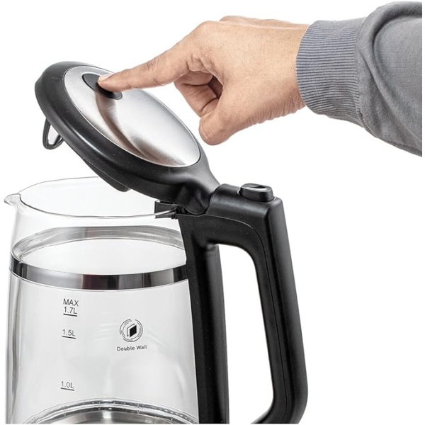 BLACK+DECKER Glass Kettle Double Wall 1.7L 2200W - GK220-B5-2 YEARS WARRANTY - Image 4
