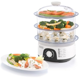 بلاك اند ديكر قدر بخاري للطهي بثلاثة طبقات - HS6000-B5