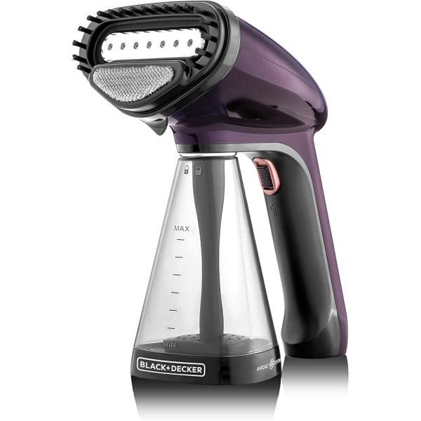 Black & Decker 1500W Handheld Handy Garment Steamer, Purple - HST1500-B5
