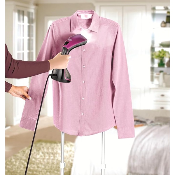 Black & Decker Portable Digital Handheld Garment Steamer 1600W Black HSTD1600-B5-2 YEARS WARRANTY - Image 2