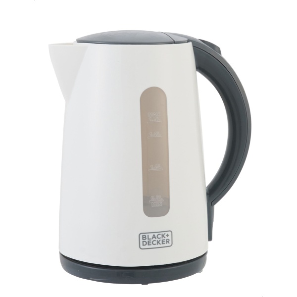 Black & Decker 1.7L Concealed Coil Kettle, Jc70-B5, White, Plastic Material