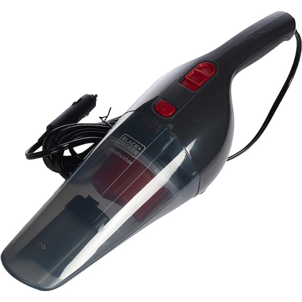 BLACK+DECKER NV1210AV Powerful Dustbuster Car Vacuum Cleaner with 6 Accessories (12V, Red and Black)-2 YEARS WARRANTY