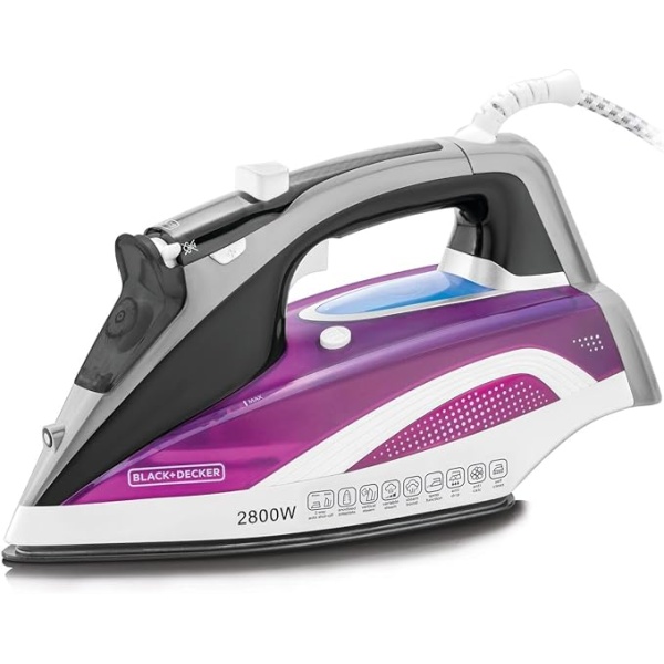 Black & Decker Digital Steam Iron, 2800 Watt, Multicolor - X2250-B5