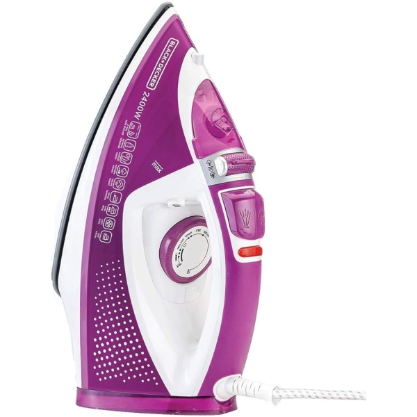 Black & Decker 2400W Steam Iron With Ceramic Soleplate, Blue - X2150-B5