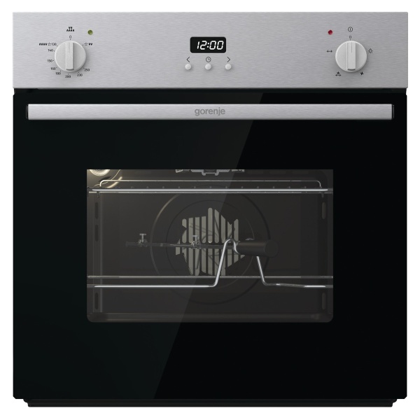 Gorenje built in Stainless Steel Gas Oven 60 cm. BOG6632E01X. Digital timer. grill. BOG6632E01X.