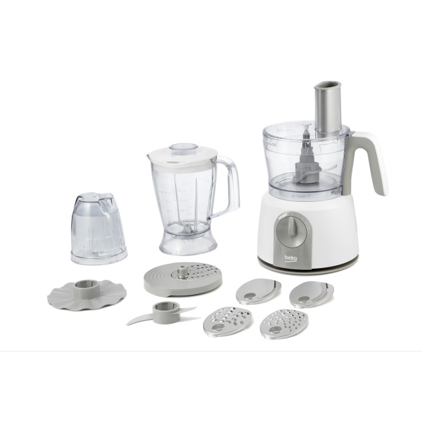 Beko Food Processor, 1000W, White and Gray - FPP4402W