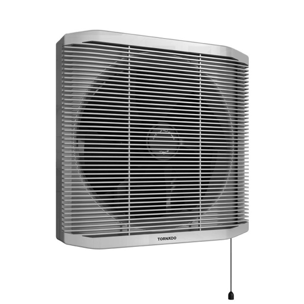 TORNADO Bathroom Ventilating Fan 20 cm Privacy Grid Black x Grey TVS-20BG - Image 2