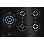 Zanussi gas hob, built-in, 5 burners, black glass - ZGO78530BA