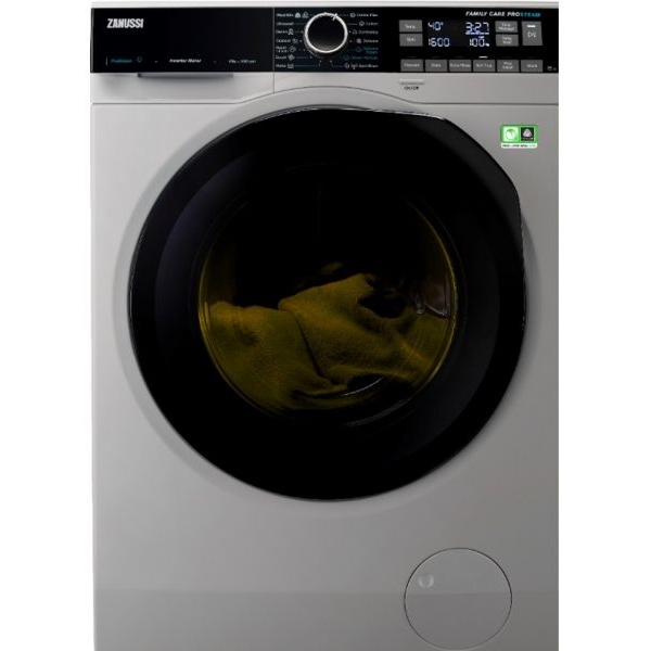 Zanussi ZW8F1168MS Front Load Pro-Steam Inverter Automatic Washing Machine, 10 kg - Silver