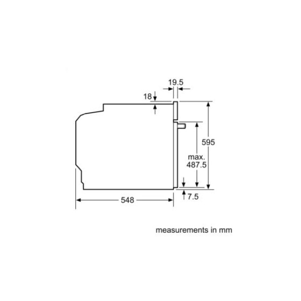 BOSCH BUILT-IN ELECTRIC OVEN 60 CM 70L STAINLESS HBG635BS1 - Image 9