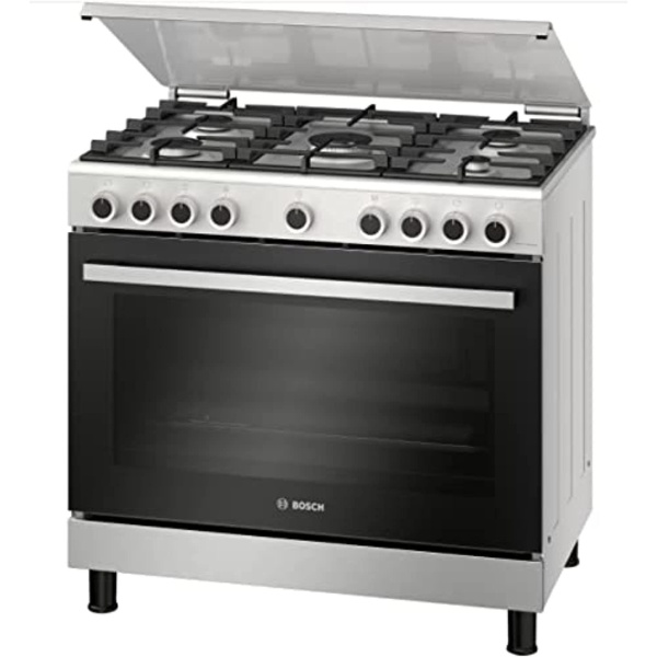 BOSCH GAS COOKER 5 BURNERS 90 CM WITH FAN AND SAFETY CAST IRON HGVDF0V50S