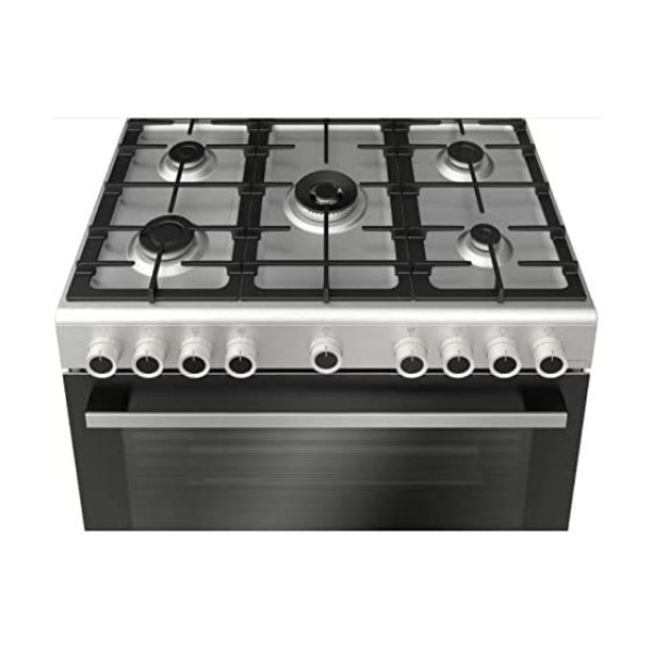 BOSCH GAS COOKER 5 BURNERS 90 CM WITH FAN AND SAFETY CAST IRON HGVDF0V50S - Image 2
