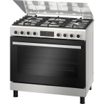 BOSCH COOKER 90 * 60 CM 5 BURNERS STAINLESS STEEL WITH GRILL HGX5G7W59S