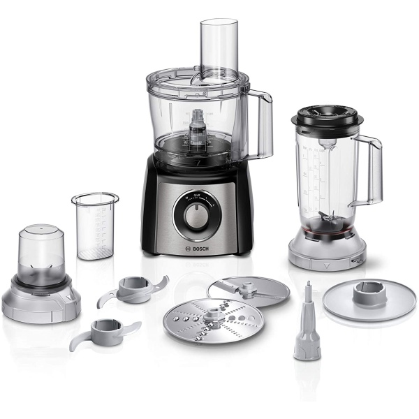 Bosch MCM3PM386 food processor 2.3 L Black,Transparent 900 W MCM3PM386, 2.3 L, Black,Transparent, Rotary, 17000 RPM, Mixing, 1.2 m