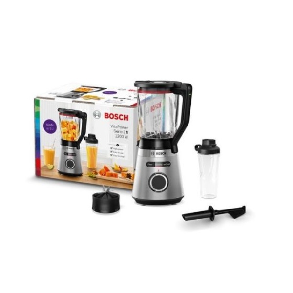 Bosch Blender, VitaPower Serie - 4, MMB6384M 1200W, Stainless Steel Silver/Black - Image 3