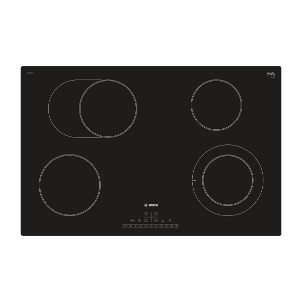 BOSCH BUILT-IN ELECTRIC HOB 80 CM WITH TOUCH CONTROL BLACK PKN811FP1E