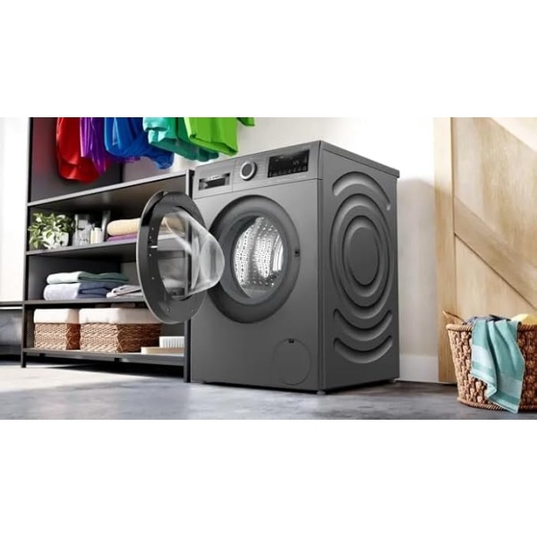 Bosch Washing machine 9 kg - frontloader - 15 programmes - 1400 rpm - Series 4 - Eco Silence Drive - Colour : Graphite - WGA244ZREG - Image 4
