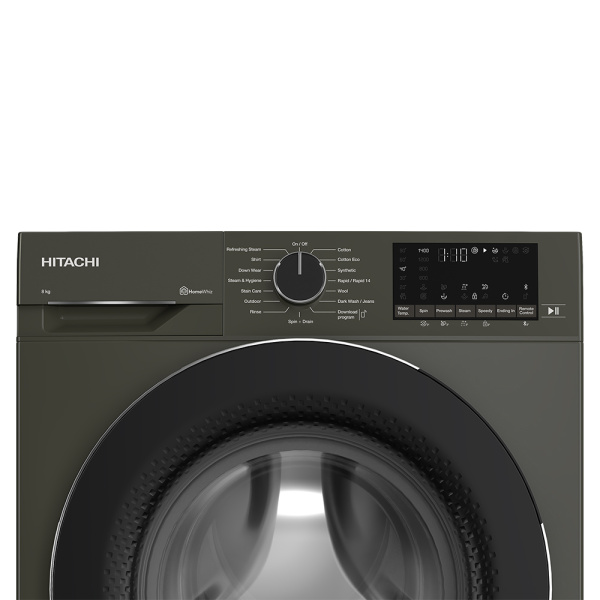 HITACHI Front Loading - Washer
Steam & Hygiene
Inverter
Wash 8kg
1,400 RPM BD-80YFVEM - Image 2