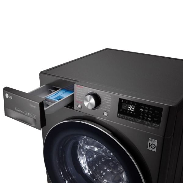 LG F4R5VGG2E Steam Washing Machine with Dryer, 9 Kilograms - Black Steel - Image 5