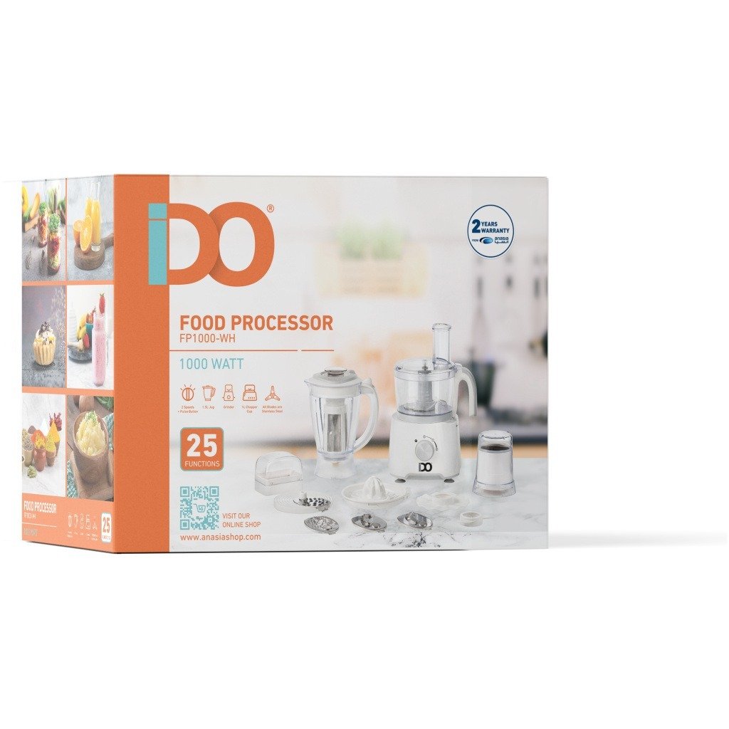 محضر طعام أي دو 1000 واط 25 وظيفة أبيض – FP1000WH - الصورة 5