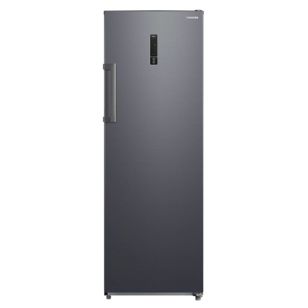 Toshiba Upright Digital Deep Freezer, No Frost, 238 Liters, 7 Drawers, Morandi Grey - GR-RU312WE-DMN06