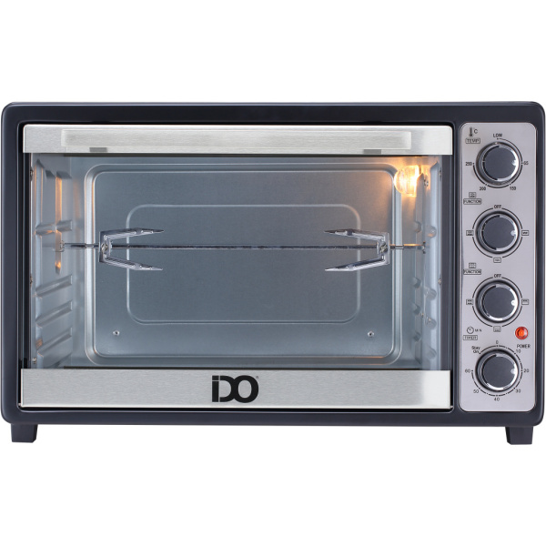 IDO Single Glass Toaster Oven 50 Liters, Black – TO50SG-BK - Image 2