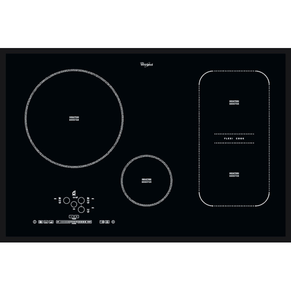 WHIRLPOOL BUILT-IN ELECTRONIC INDUCTION GLASS CERAMIC HOB 77CM ACM 849/BA