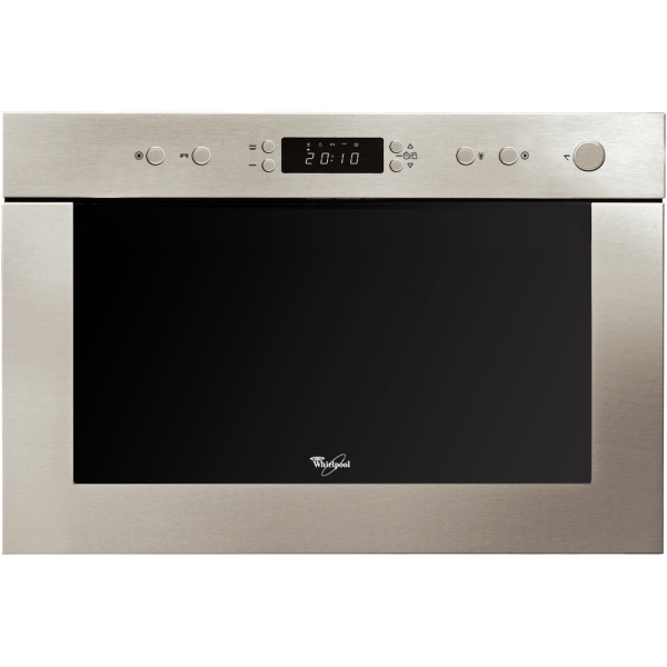 WHIRLPOOL BUILT-IN MICROWAVE 60 CM 22 LITER WITH GRILL INOX AMW 498 IX