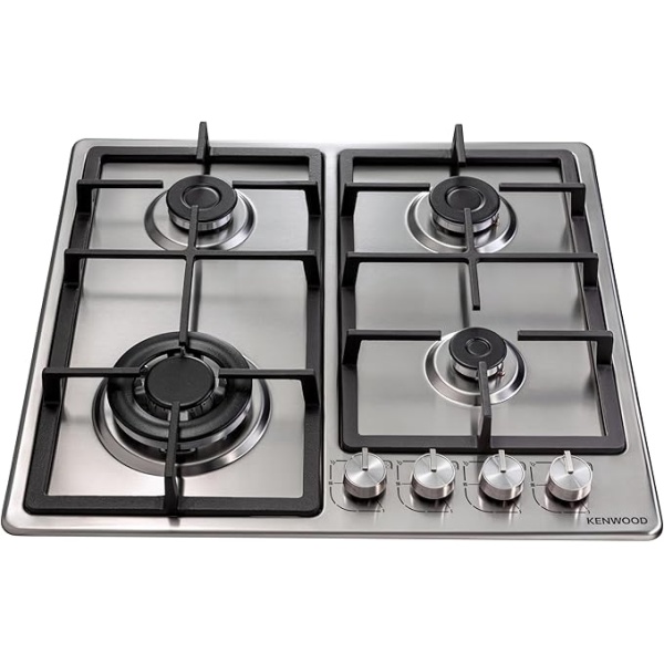 Kenwood  Stainless Steel Built-in Gas Hob Stove, 4 Burners 60 cm Width HOB60.000SS - Image 2