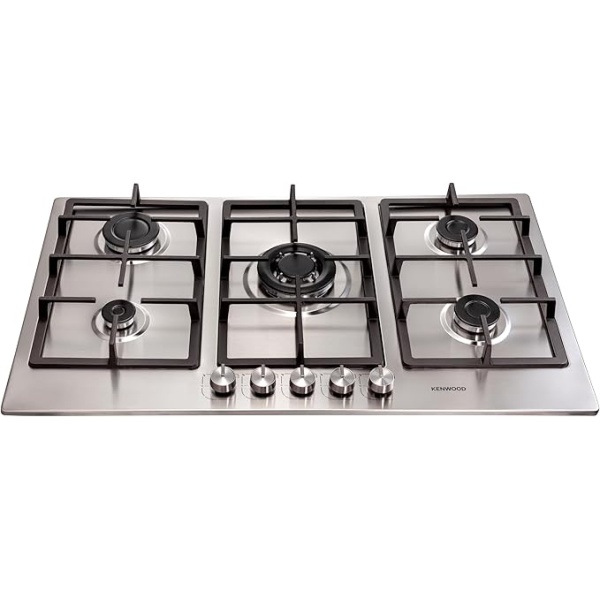 Kenwood  Stainless Steel Built-in Gas Hob Stove, 5 Burners 90 cm Width HOB90.000SS - Image 2