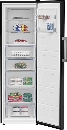 فريزر بيكو رأسي نوفروست- ٨ أدراج (٥ أدراج + ٣ رفوف) - سعة صافية ٢٨٦ لترًا - شاشة عرض نصية رقمية - أسود - B3RFNE314ZXPEB1 - الصورة 3