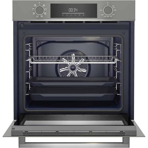 Beko 60cm 72L Built-In Electric Oven with Grill, Grey - BBIM17300MGD - Image 2