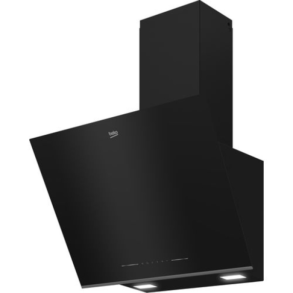 Beko Decorative Hood 60 CM, Touch control, 3 Speed Levels, Carbon Filter, Black Glass - BHCA66641BFBHSE (internal and extrnal recycle) - Image 2