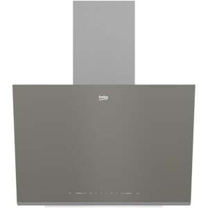 Beko Built-in Decorative Hood - 60 CM - Gray Glass - Chimney - Angeled - BHCA66741BGHSE (Gray)