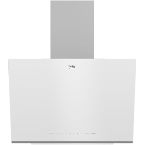 Beko Built-in Decorative Hood - 60 CM - White Glass - Chimney - Angeled - BHCA66741BWHSE