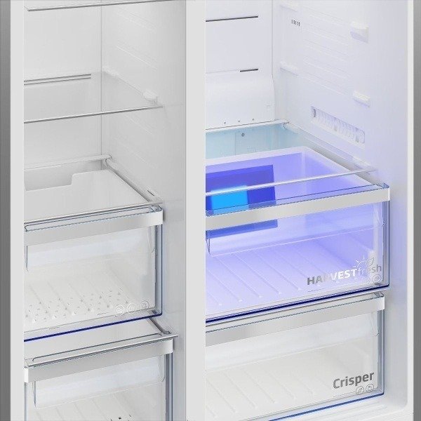 Beko No Frost Side by Side Refrigerator - 525 Litres - Harvest Fresh Technology - ProSmart Inverter Compressor - Direct Water and Ice Dispenser - LED Control Frontal - GN166130XB - Image 4